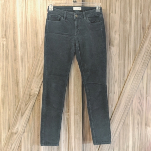 Loft Curvy Skinny Women's Teal Corduroy Pants Size 0 - Picture 1 of 7